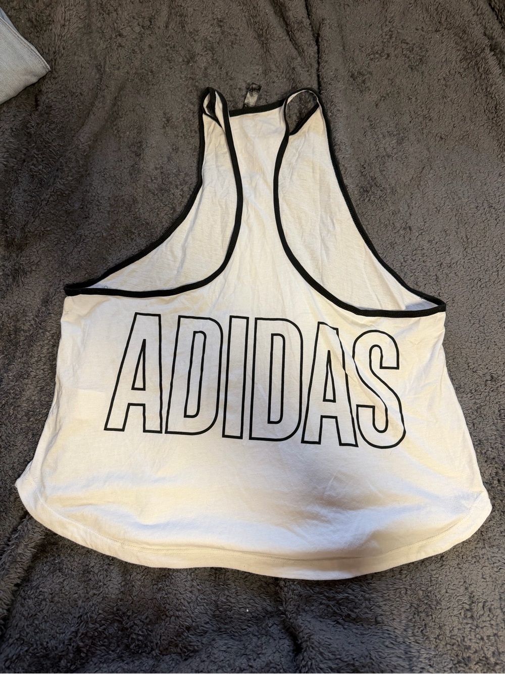 Adidas White Racerback Tank - Picture 3 of 3